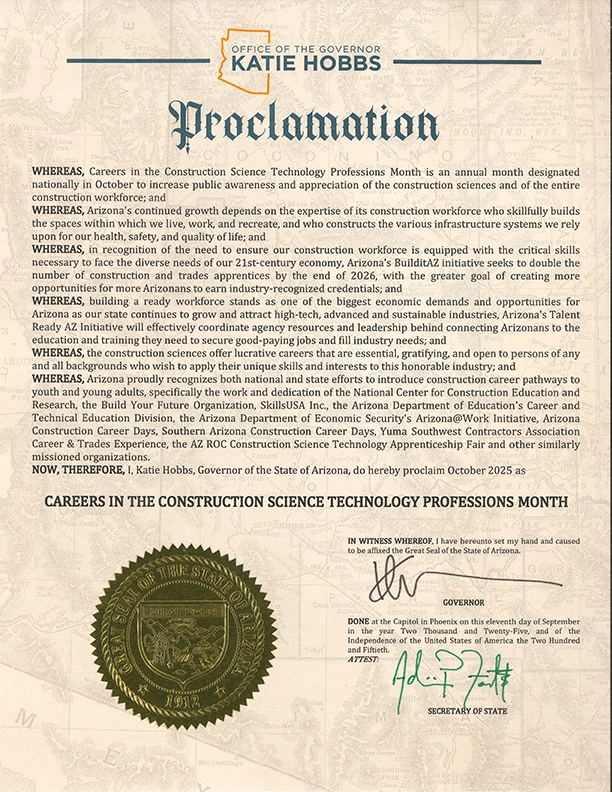 Careers in Construction Month Proclamation 2025
